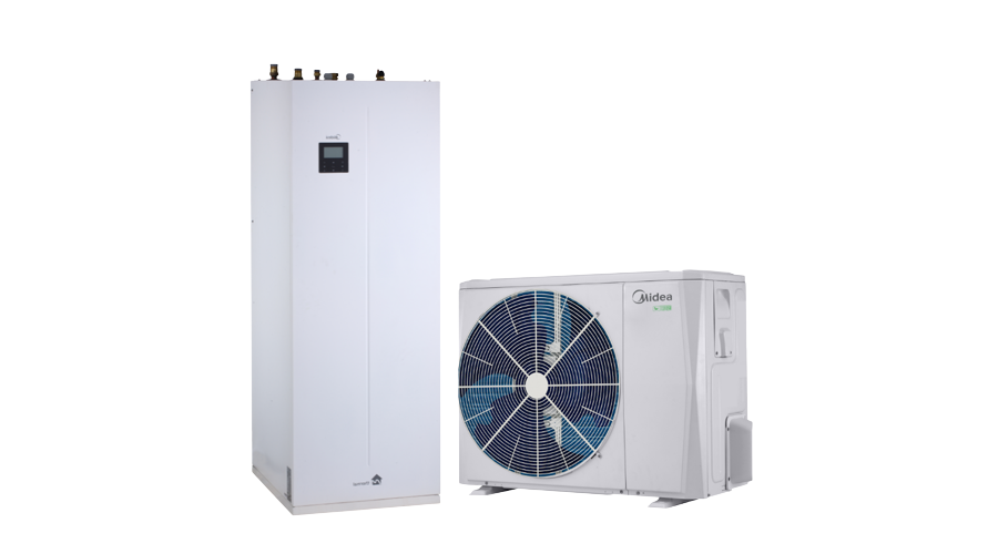 MIDEA SPLIT HŐSZIVATTYÚ 16 KW BEÉPÍTETT HMV TÁROLÓS MHA-V16W/D2N8-B-IWT240 (1 FÁZIS R32)